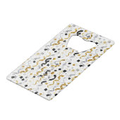 Gold Silver Stripes Confetti New Year Celebration Creditkaart Flessenopener (Achterkant Gekanteld)