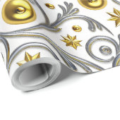 Gold & Silver Swirl Elegance Cadeaupapier (Rol Hoek)