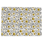 Gold & Silver Swirl Elegance Groot Cadeauzakje (Achterkant)