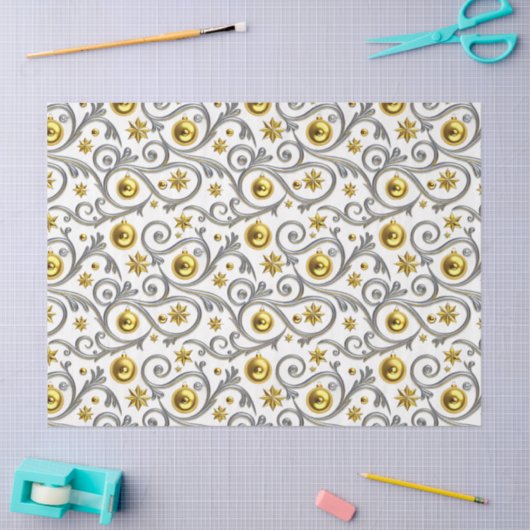 Gold & Silver Swirl Elegance Tissuepapier (Craft)
