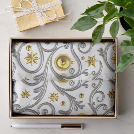 Gold & Silver Swirl Elegance Tissuepapier (Geschenk)