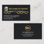 Gold Silver Truck Carriage Home Logistic Movers Visitekaartje (Voorkant / Achterkant)
