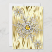 Gold Silver Winter Wonderland Kerstfeest Kaart (Achterkant)