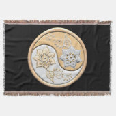 Gold & Silver Yin Yang  Deken (Voorkant)