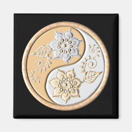 Gold & Silver Yin Yang  Magneet