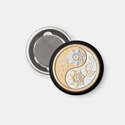 Gold & Silver Yin Yang Magneet (Voorkant / Achterkant)