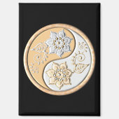 Gold & Silver Yin Yang  Magneet (Voorkant)