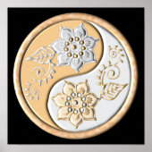 Gold & Silver Yin Yang  Poster (Voorkant)