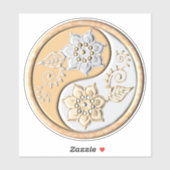 Gold & Silver Yin Yang Sticker (Vel)