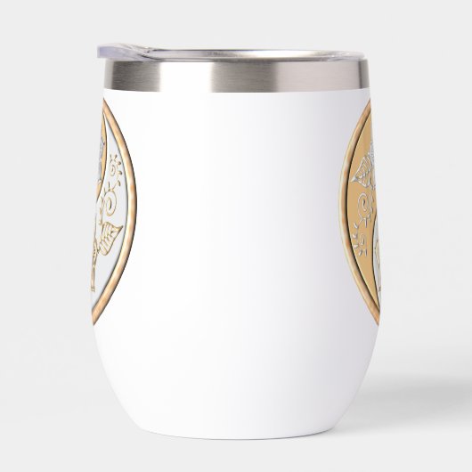 Gold & Silver Yin Yang water bottle (Rechts)