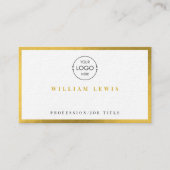 Gold Simple Business Logo Modern minimalist Visitekaartje (Voorkant)