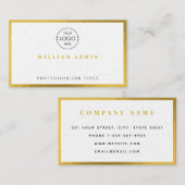 Gold Simple Business Logo Modern minimalist Visitekaartje (Voorkant / Achterkant)