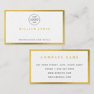 Gold Simple Business Logo Modern minimalist Visitekaartje