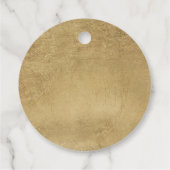 Gold Simple Calligraphy Merry kerst Bedankjes Labels (Achterkant)