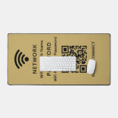 Gold Simple Elegant WiFi QR Code Netwerkwachtwoord Bureaumat (Keyboard & Muis)