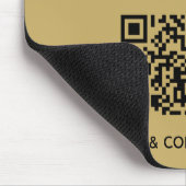 Gold Simple Elegant WiFi QR Code Netwerkwachtwoord Muismat (Hoek)