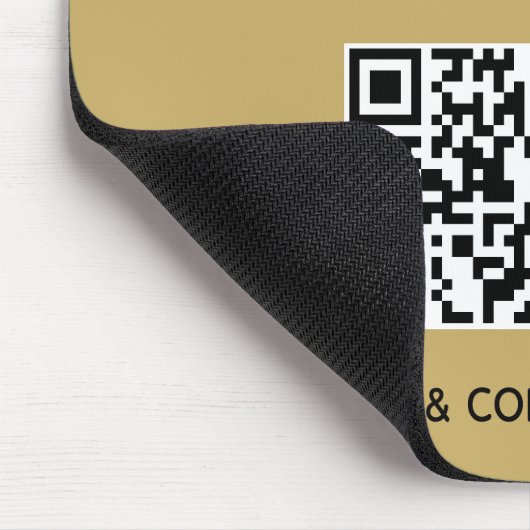 Gold Simple Elegant WiFi QR Code Netwerkwachtwoord Muismat (Hoek)