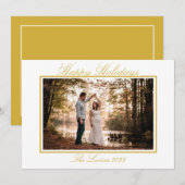 Gold Simple Holiday Kaart (Voorkant / Achterkant)