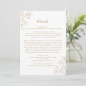 Gold Simple Minimal Cherry Blossom Details Kaart (Staand voorkant)