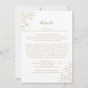 Gold Simple Minimal Cherry Blossom Details Kaart