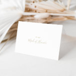 Gold Simple Minimalist Bridal Party Thank You Bedankkaart<br><div class="desc">This gold simpals minimalist bridal party thank you card is perfect voor een moderne wedding. Het eenvoudige en elegante design features classic and fancy script typography in gold.</div>