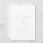 Gold Simple Minimalist Elopement Reception Kaart (Voorkant)