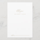Gold Simple Minimalist Wedding Advice Kaart (Voorkant)