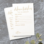 Gold Simple Modern Script Afstuderen advies & wens