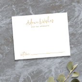 Gold Simple Modern Script Afstuderen advies & wens Notitiekaartje