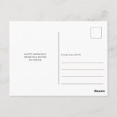 Gold Simple Script Happy New Year-feestdag Briefkaart (Achterkant)