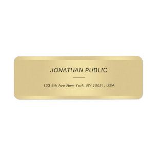 Gold Simple Sjabloon Moderne Cursieve cursieve tek Etiket