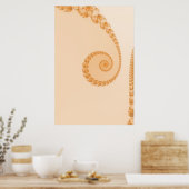 Gold Simple Spiral Poster (Keuken)