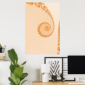 Gold Simple Spiral Poster (Thuiskantoor)