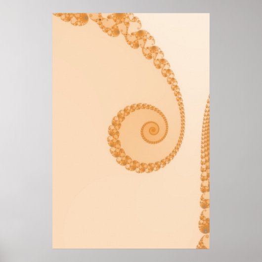 Gold Simple Spiral Poster (Voorkant)