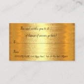 Gold Simply Gift Certificate Makeup Beauty Afsprakenkaartje (Achterkant)
