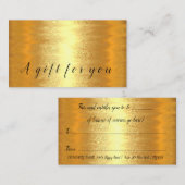 Gold Simply Gift Certificate Makeup Beauty Afsprakenkaartje (Voorkant / Achterkant)