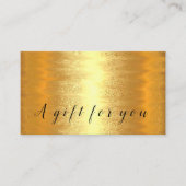 Gold Simply Gift Certificate Makeup Beauty Afsprakenkaartje (Voorkant)