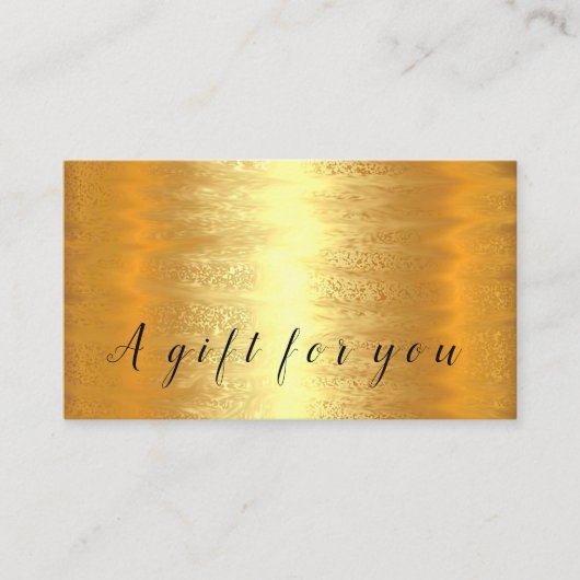 Gold Simply Gift Certificate Makeup Beauty Afsprakenkaartje (Voorkant)