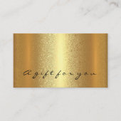Gold Simply Gift Certificate Makeup Beauty VIP LUX Afsprakenkaartje (Voorkant)