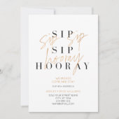 Gold Sip Horay Champagne Verhuisaankondiging Aankondiging (Voorkant)