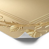 Gold  Sjabloon Achtergrond Aangepast Poster (Hoek)