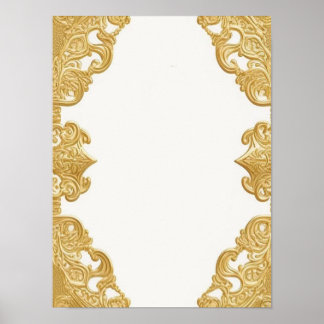 Gold Sjabloon Achtergrond Aangepast Poster