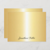 Gold Sjabloon Calligraphed Script Text Name (Voorkant / Achterkant)