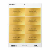 Gold Sjabloon Elegant modern Script Address Etiket (Full Sheet)