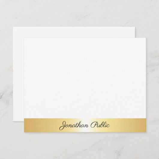 Gold Sjabloon Handschrift Script Tekstnaam (Voorkant / Achterkant)