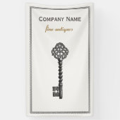 Gold  Skelet Key Antiek Meubelwinkel Spandoek (Verticaal)