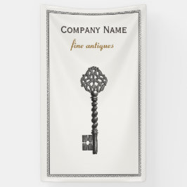 Gold  Skelet Key Antiek Meubelwinkel Spandoek