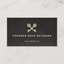 Gold Skelet Key Antiek winkel Visitekaartje