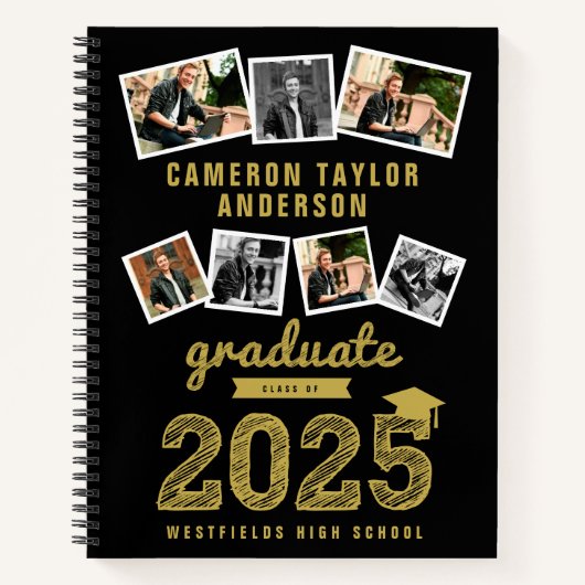 Gold Sketch 2025 Afstudeerder 7 Fotocollage Afstud Notitieboek (Voorkant)