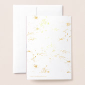 Gold Sketting Floral slaat de datum op Folie Kaarten (Met envelop)